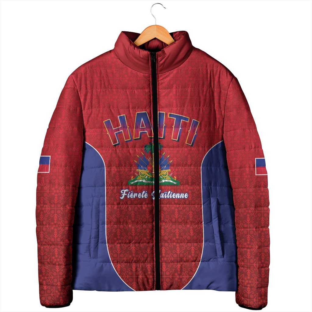 World Football Haiti 2026 Padded Jacket Haiti est de Retour Red Voodoo Veve Spirits - Wonder Print Shop