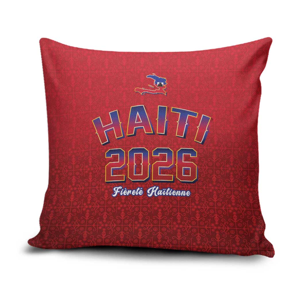 World Football Haiti 2026 Pillow Cover Haiti est de Retour Red Voodoo Veve Spirits - Wonder Print Shop