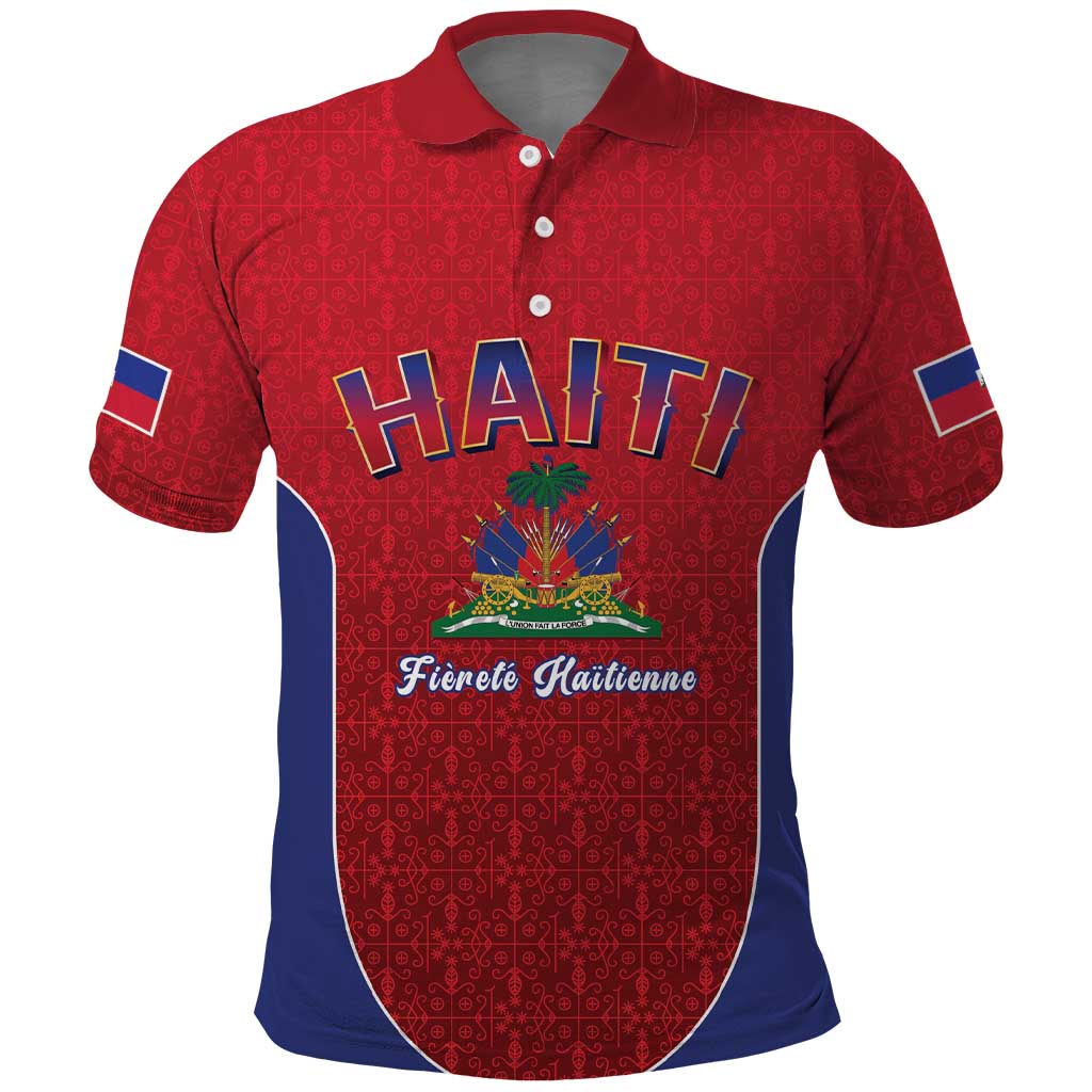 World Football Haiti 2026 Polo Shirt Haiti est de Retour Red Voodoo Veve Spirits - Wonder Print Shop