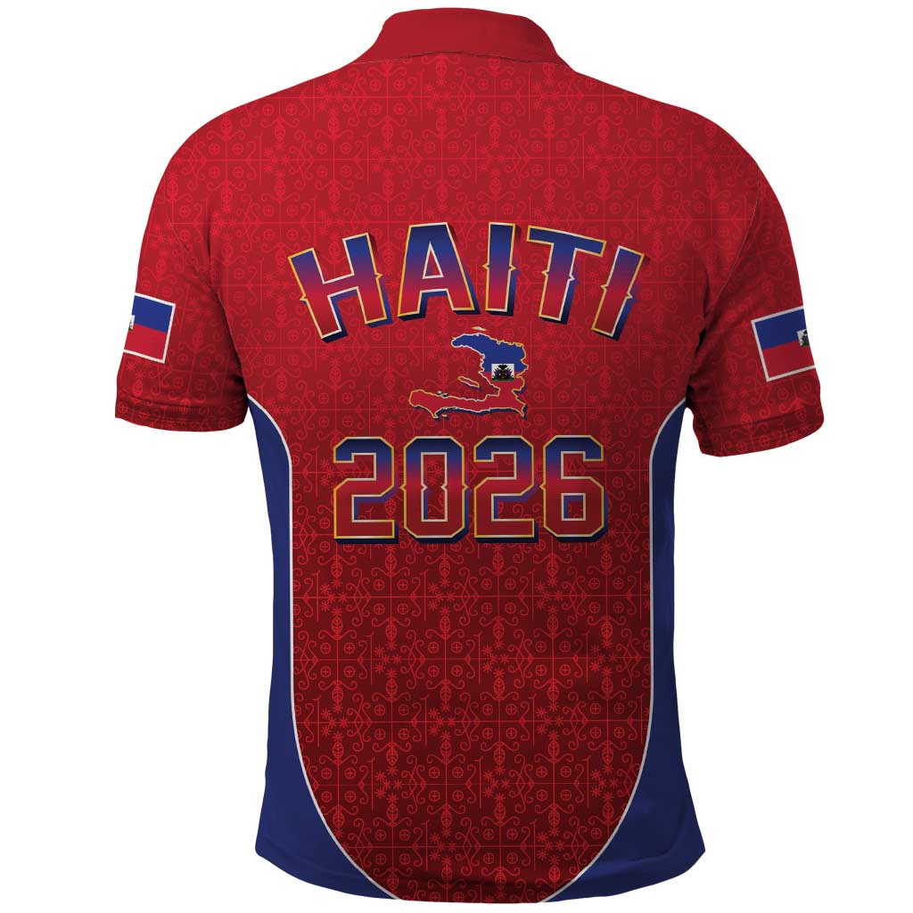 World Football Haiti 2026 Polo Shirt Haiti est de Retour Red Voodoo Veve Spirits - Wonder Print Shop