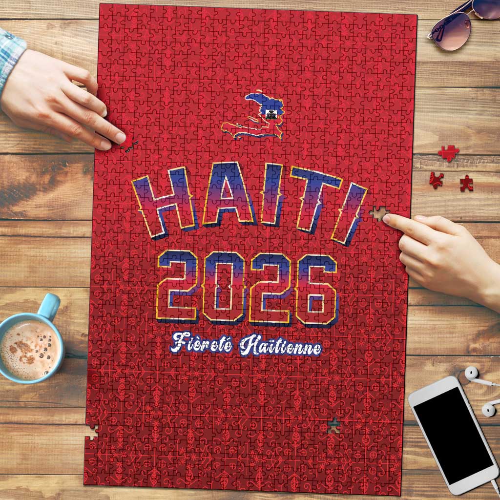 World Football Haiti 2026 Puzzle Haiti est de Retour Red Voodoo Veve Spirits - Wonder Print Shop