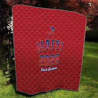 World Football Haiti 2026 Quilt Haiti est de Retour Red Voodoo Veve Spirits - Wonder Print Shop