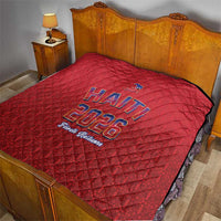 World Football Haiti 2026 Quilt Haiti est de Retour Red Voodoo Veve Spirits - Wonder Print Shop