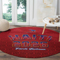 World Football Haiti 2026 Round Carpet Haiti est de Retour Red Voodoo Veve Spirits - Wonder Print Shop