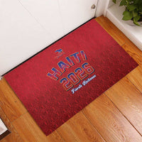 World Football Haiti 2026 Rubber Doormat Haiti est de Retour Red Voodoo Veve Spirits - Wonder Print Shop