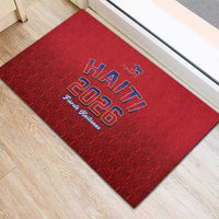 World Football Haiti 2026 Rubber Doormat Haiti est de Retour Red Voodoo Veve Spirits - Wonder Print Shop
