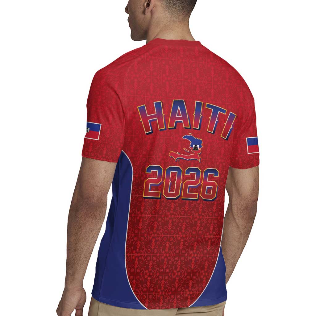 World Football Haiti 2026 Rugby Jersey Haiti est de Retour Red Voodoo Veve Spirits - Wonder Print Shop