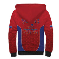 World Football Haiti 2026 Sherpa Hoodie Haiti est de Retour Red Voodoo Veve Spirits - Wonder Print Shop
