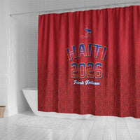World Football Haiti 2026 Shower Curtain Haiti est de Retour Red Voodoo Veve Spirits - Wonder Print Shop