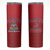World Football Haiti 2026 Skinny Tumbler Haiti est de Retour Red Voodoo Veve Spirits - Wonder Print Shop