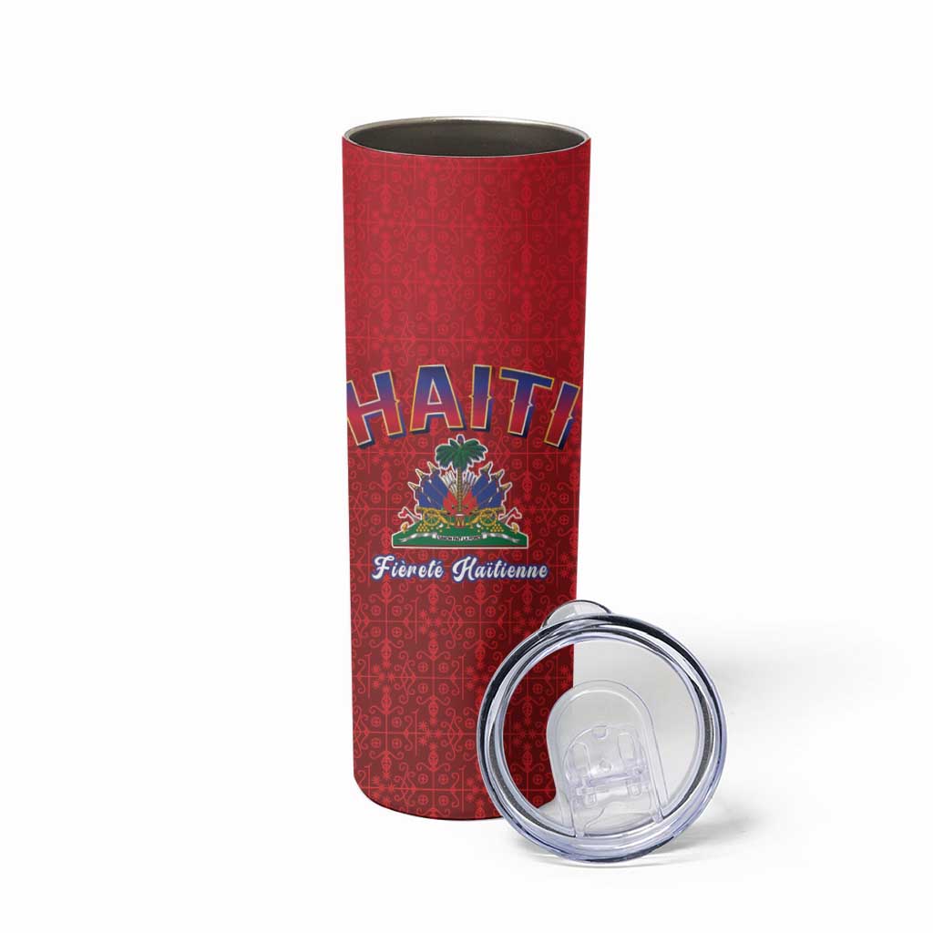 World Football Haiti 2026 Skinny Tumbler Haiti est de Retour Red Voodoo Veve Spirits - Wonder Print Shop