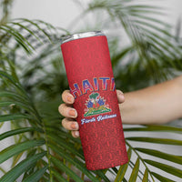 World Football Haiti 2026 Skinny Tumbler Haiti est de Retour Red Voodoo Veve Spirits - Wonder Print Shop