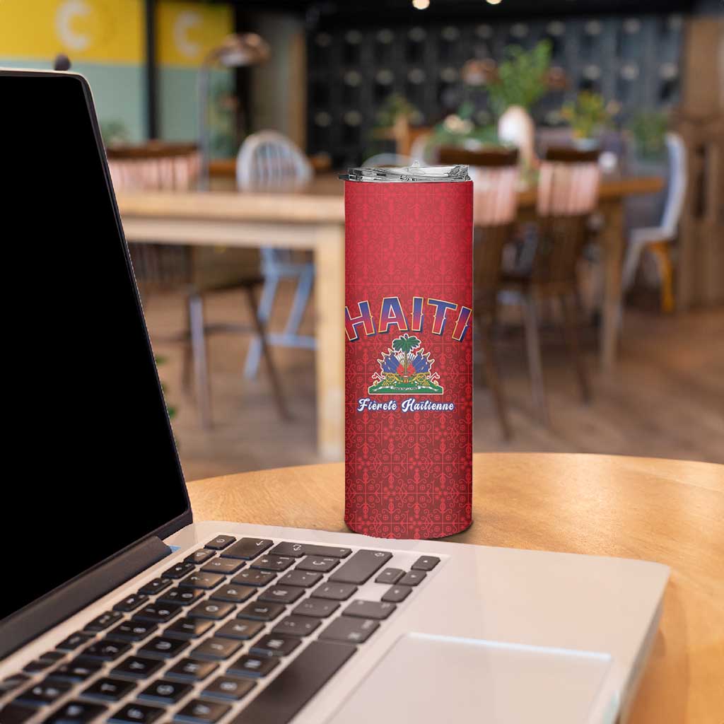 World Football Haiti 2026 Skinny Tumbler Haiti est de Retour Red Voodoo Veve Spirits - Wonder Print Shop