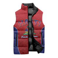 World Football Haiti 2026 Sleeveless Puffer Jacket Haiti est de Retour Red Voodoo Veve Spirits - Wonder Print Shop