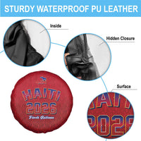 World Football Haiti 2026 Spare Tire Cover Haiti est de Retour Red Voodoo Veve Spirits - Wonder Print Shop