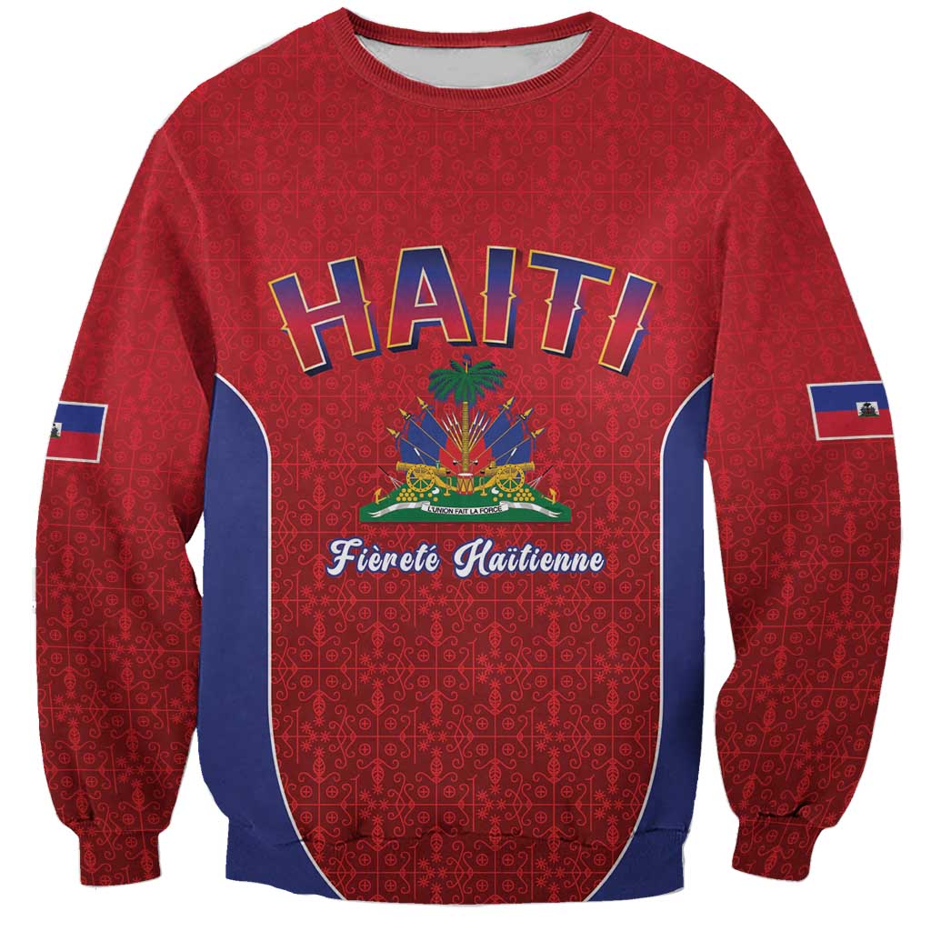 World Football Haiti 2026 Sweatshirt Haiti est de Retour Red Voodoo Veve Spirits - Wonder Print Shop