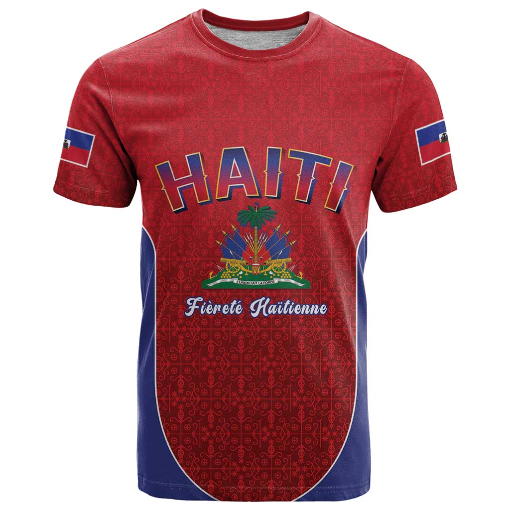 World Football Haiti 2026 T Shirt Haiti est de Retour Red Voodoo Veve Spirits - Wonder Print Shop