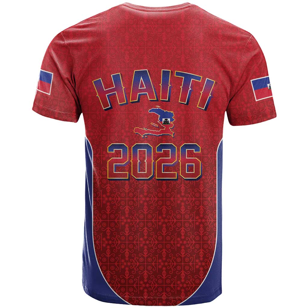 World Football Haiti 2026 T Shirt Haiti est de Retour Red Voodoo Veve Spirits - Wonder Print Shop