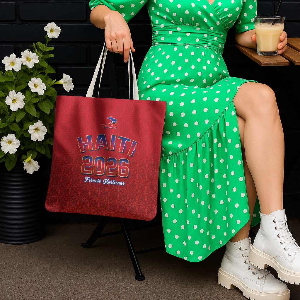 World Football Haiti 2026 Tote Bag Haiti est de Retour Red Voodoo Veve Spirits - Wonder Print Shop