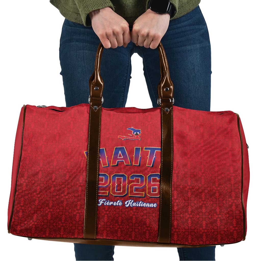 World Football Haiti 2026 Travel Bag Haiti est de Retour Red Voodoo Veve Spirits - Wonder Print Shop
