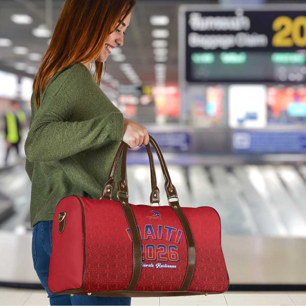 World Football Haiti 2026 Travel Bag Haiti est de Retour Red Voodoo Veve Spirits - Wonder Print Shop