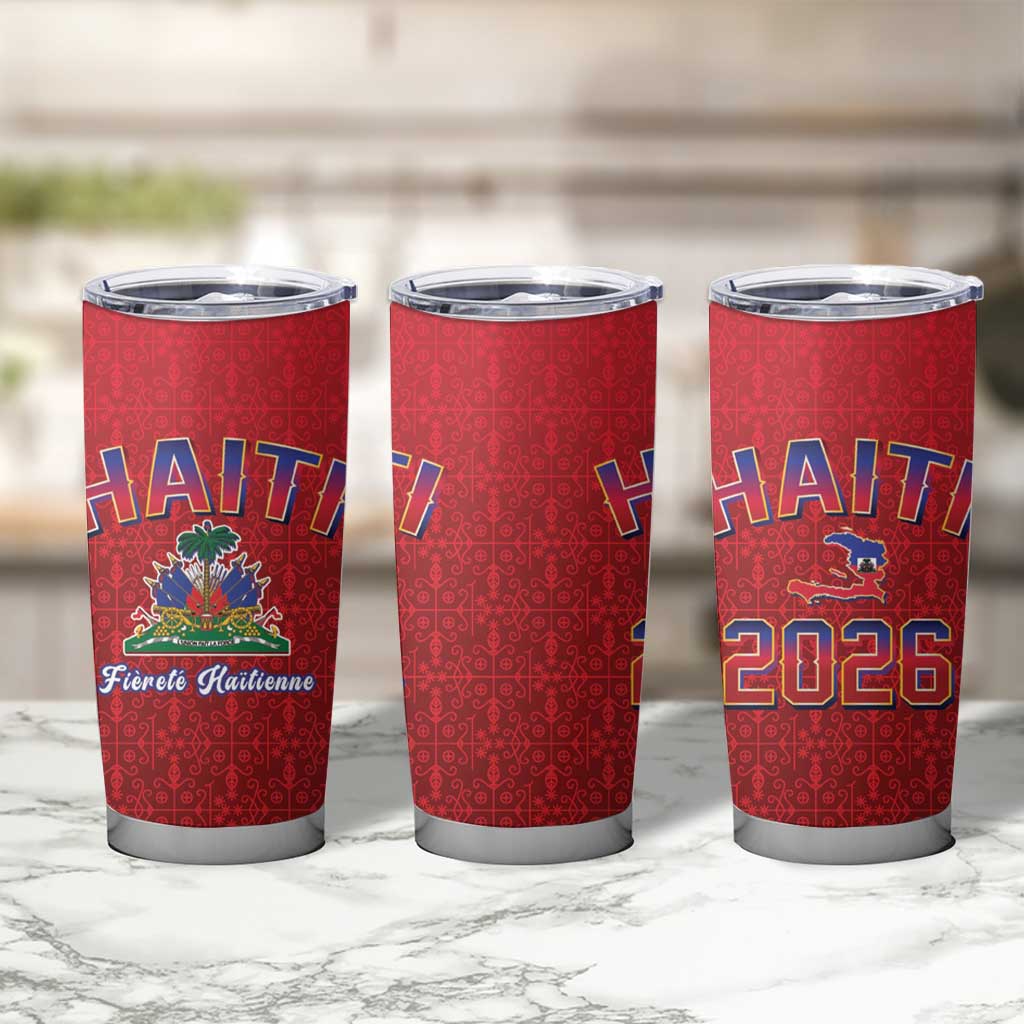 World Football Haiti 2026 Tumbler Cup Haiti est de Retour Red Voodoo Veve Spirits - Wonder Print Shop