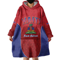 World Football Haiti 2026 Wearable Blanket Hoodie Haiti est de Retour Red Voodoo Veve Spirits - Wonder Print Shop