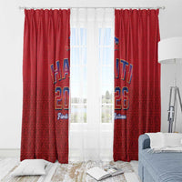 World Football Haiti 2026 Window Curtain Haiti est de Retour Red Voodoo Veve Spirits - Wonder Print Shop