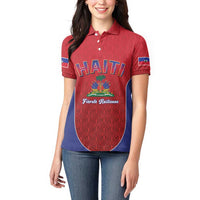 World Football Haiti 2026 Women Polo Shirt Haiti est de Retour Red Voodoo Veve Spirits - Wonder Print Shop