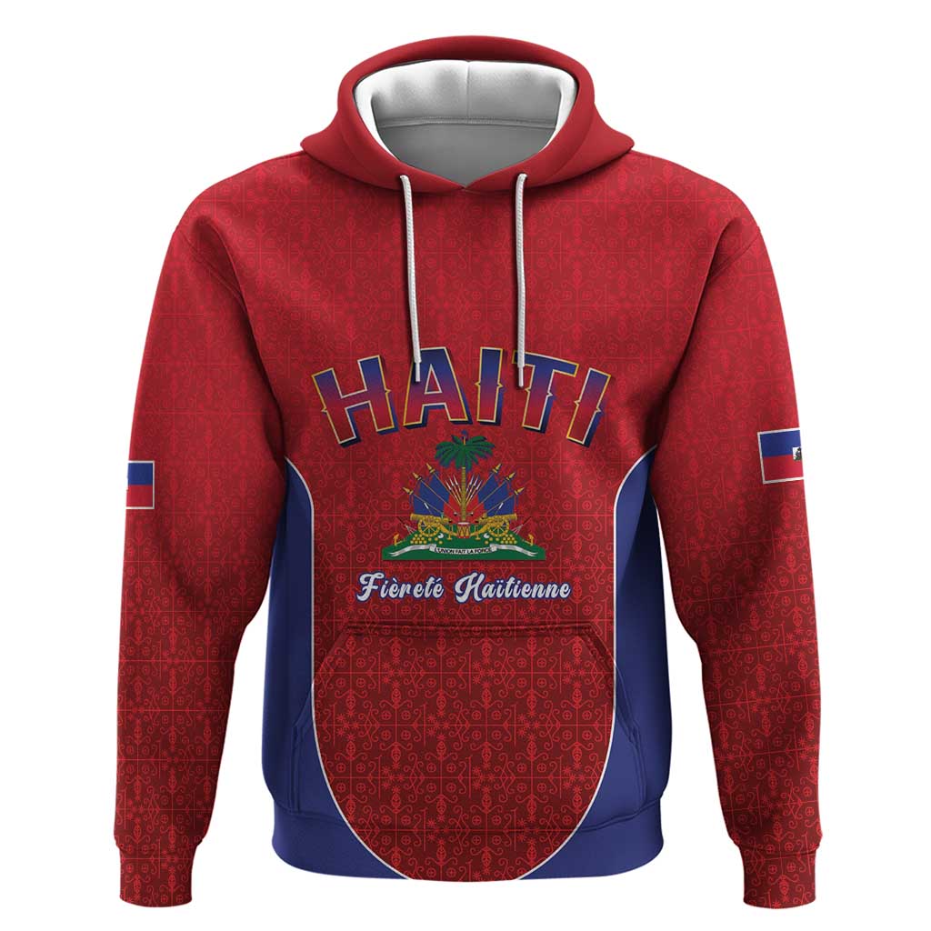 World Football Haiti 2026 Zip Hoodie Haiti est de Retour Red Voodoo Veve Spirits - Wonder Print Shop