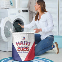 World Football Haiti 2026 Laundry Basket Haiti est de Retour White Voodoo Veve Spirits - Wonder Print Shop