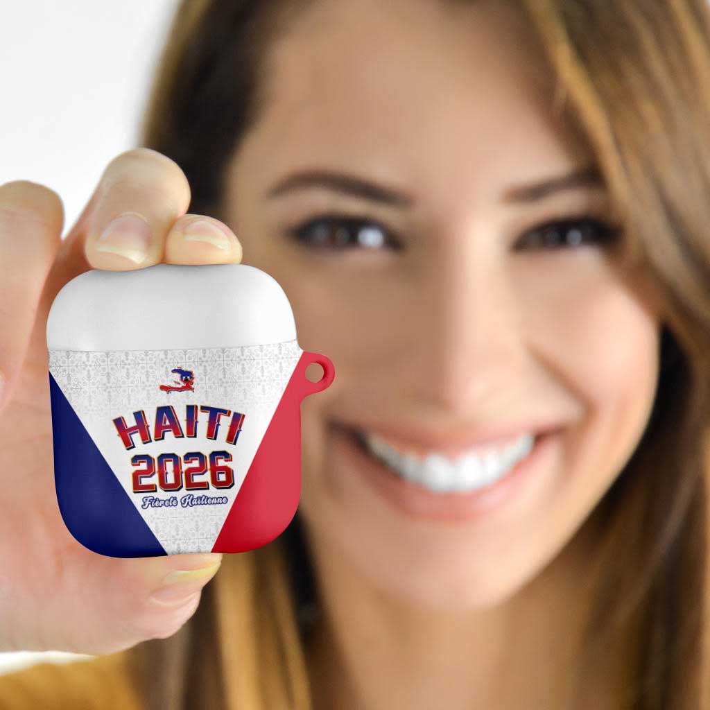 World Football Haiti 2026 AirPods Case Haiti est de Retour White Voodoo Veve Spirits - Wonder Print Shop