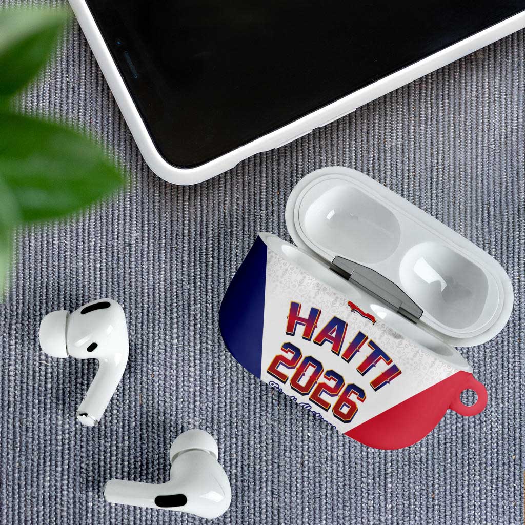 World Football Haiti 2026 AirPods Case Haiti est de Retour White Voodoo Veve Spirits - Wonder Print Shop