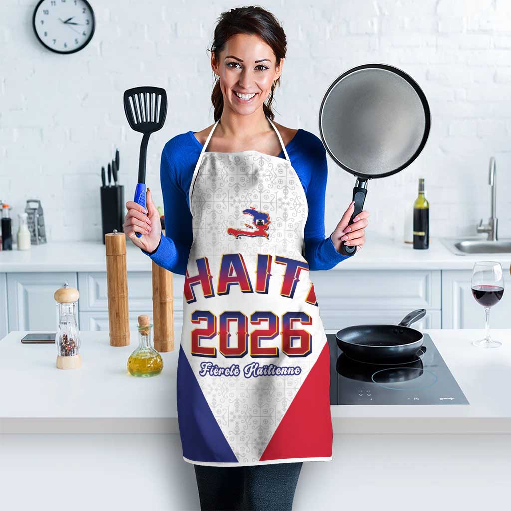 World Football Haiti 2026 Apron Haiti est de Retour White Voodoo Veve Spirits - Wonder Print Shop