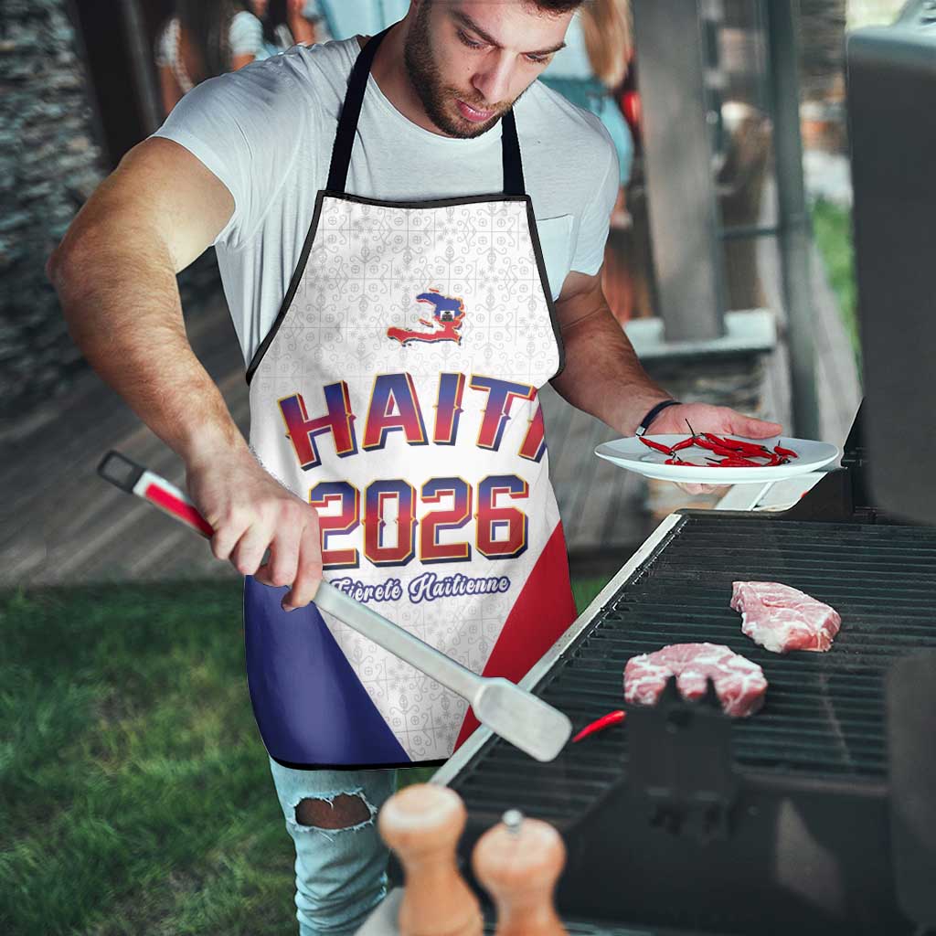 World Football Haiti 2026 Apron Haiti est de Retour White Voodoo Veve Spirits - Wonder Print Shop