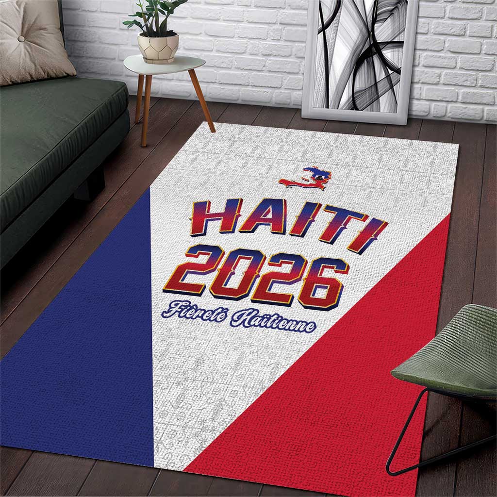 World Football Haiti 2026 Area Rug Haiti est de Retour White Voodoo Veve Spirits - Wonder Print Shop