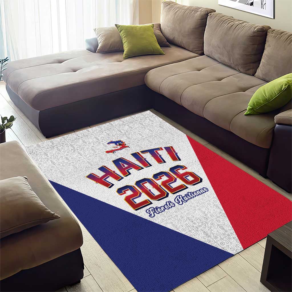World Football Haiti 2026 Area Rug Haiti est de Retour White Voodoo Veve Spirits - Wonder Print Shop