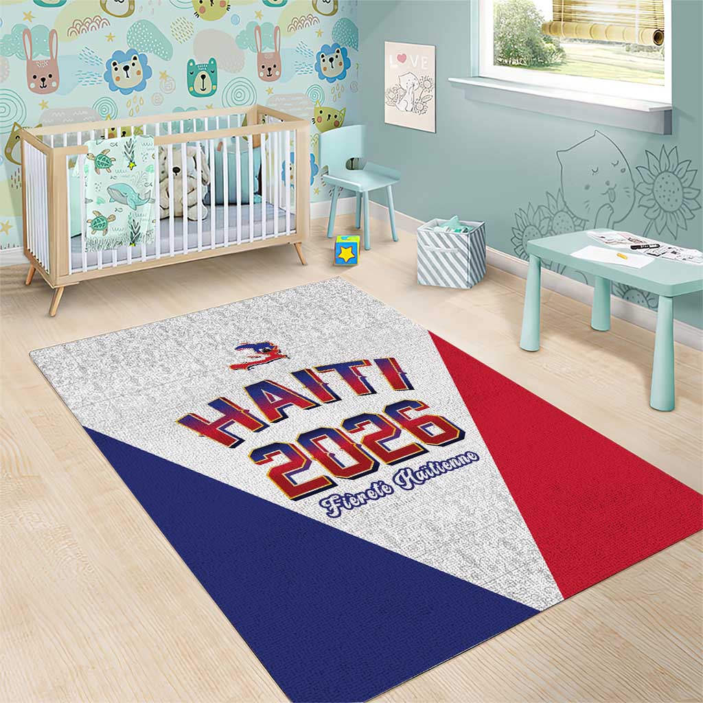 World Football Haiti 2026 Area Rug Haiti est de Retour White Voodoo Veve Spirits - Wonder Print Shop