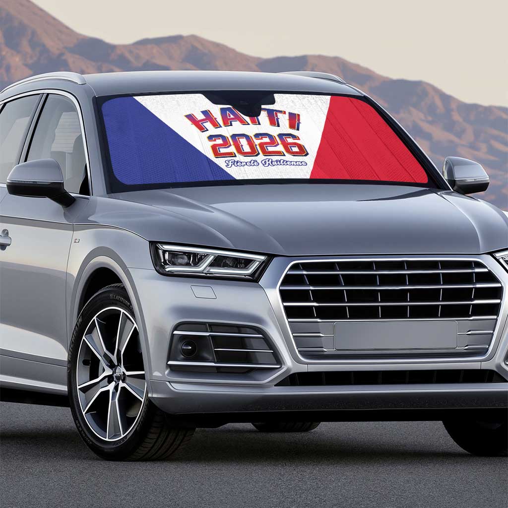 World Football Haiti 2026 Auto Sun Shade Haiti est de Retour White Voodoo Veve Spirits - Wonder Print Shop