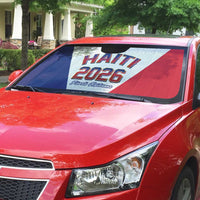World Football Haiti 2026 Auto Sun Shade Haiti est de Retour White Voodoo Veve Spirits - Wonder Print Shop