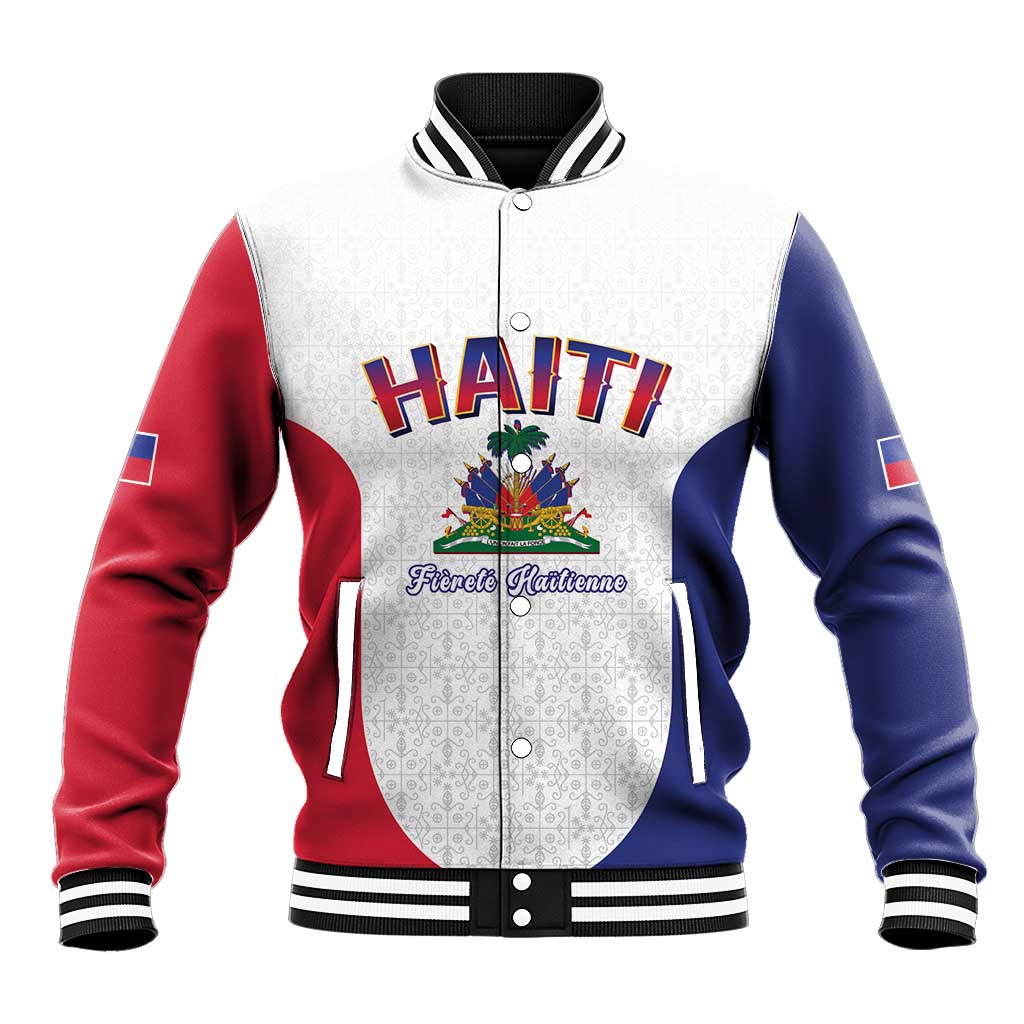 World Football Haiti 2026 Baseball Jacket Haiti est de Retour White Voodoo Veve Spirits - Wonder Print Shop