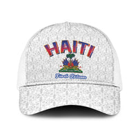 World Football Haiti 2026 Baseball Net Cap Haiti est de Retour White Voodoo Veve Spirits - Wonder Print Shop