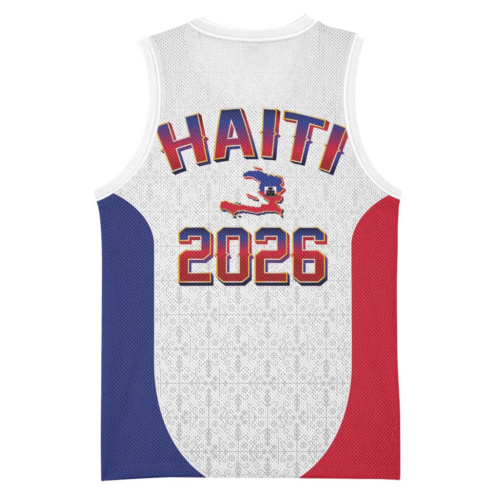 World Football Haiti 2026 Basketball Jersey Haiti est de Retour White Voodoo Veve Spirits - Wonder Print Shop