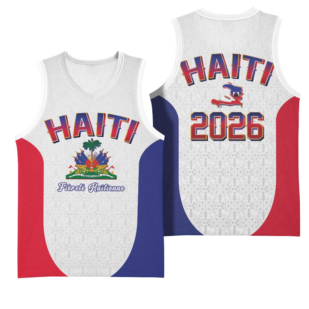 World Football Haiti 2026 Basketball Jersey Haiti est de Retour White Voodoo Veve Spirits - Wonder Print Shop
