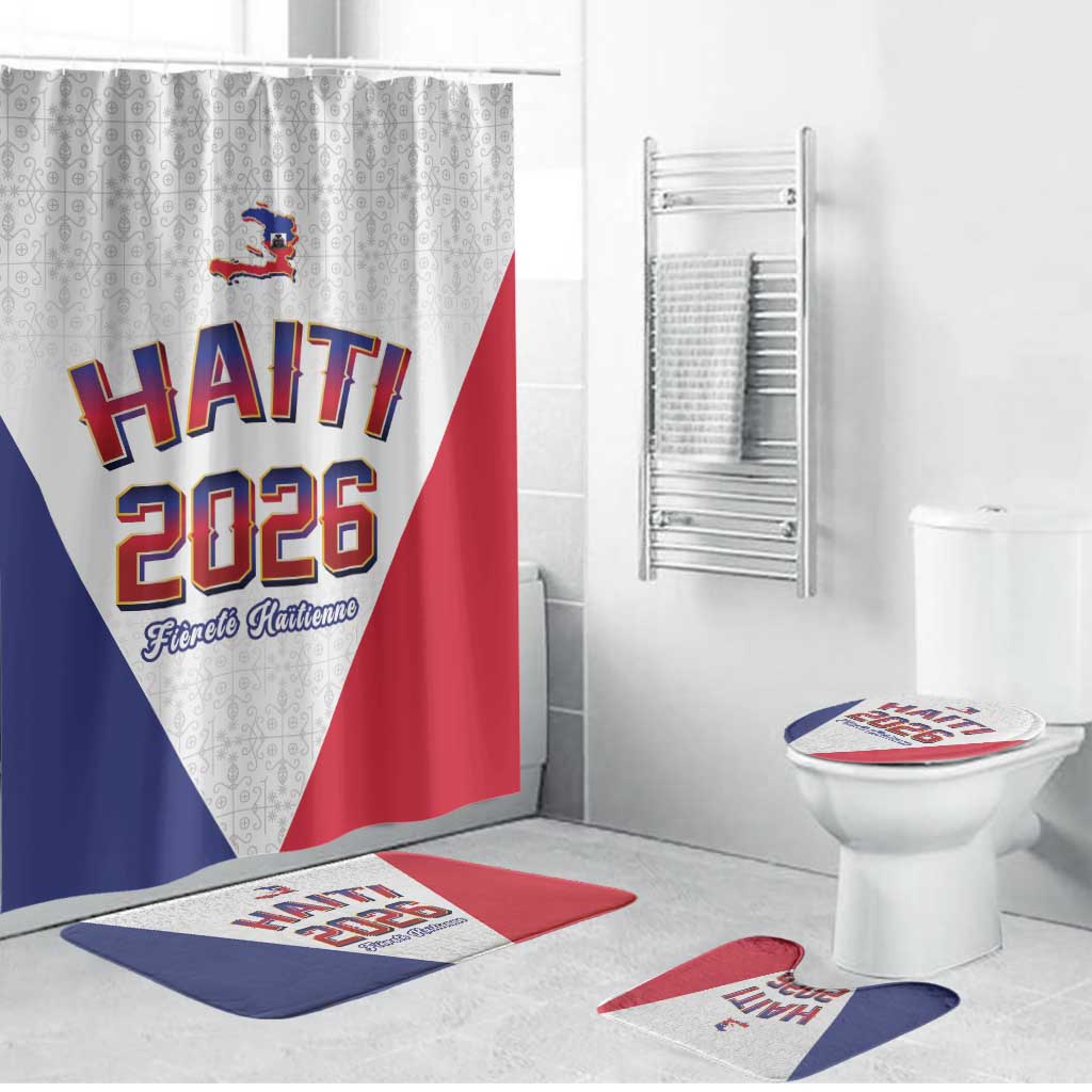 World Football Haiti 2026 Bathroom Set Haiti est de Retour White Voodoo Veve Spirits - Wonder Print Shop
