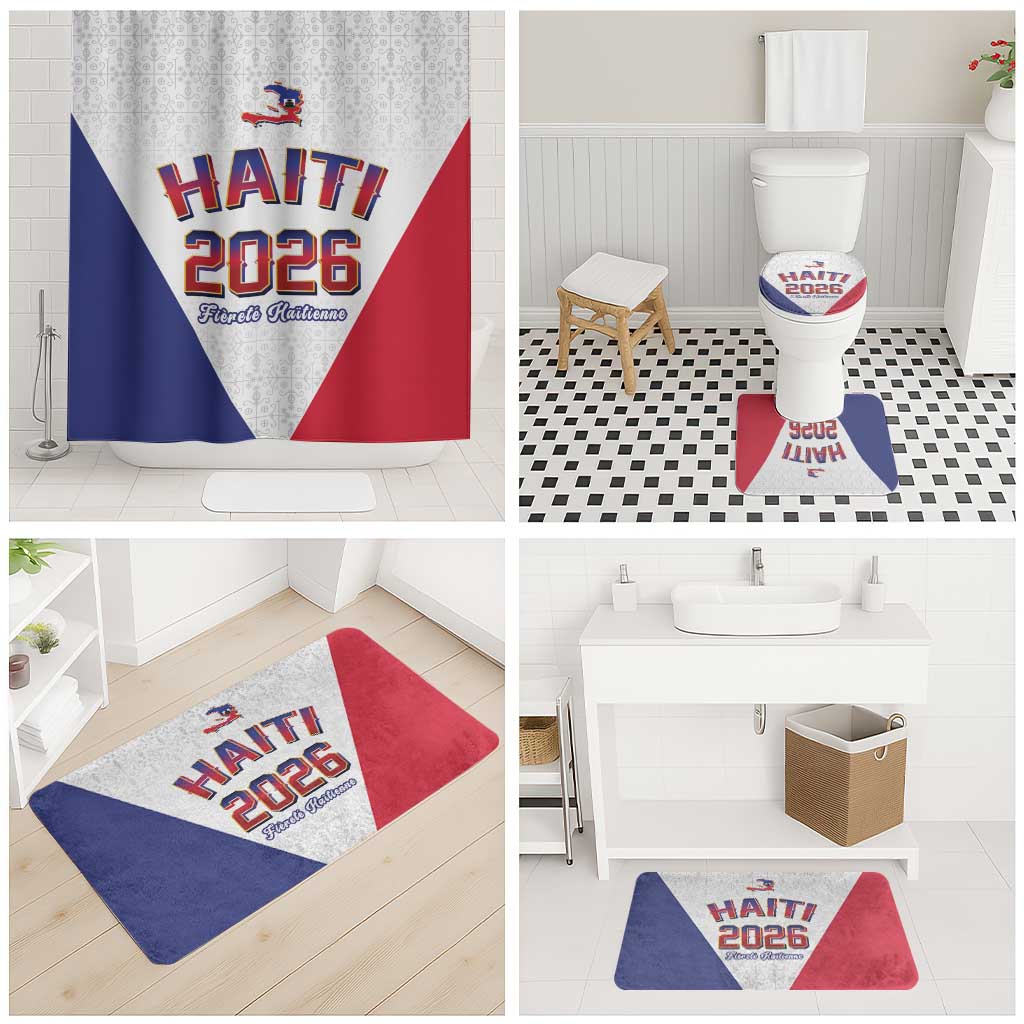 World Football Haiti 2026 Bathroom Set Haiti est de Retour White Voodoo Veve Spirits - Wonder Print Shop