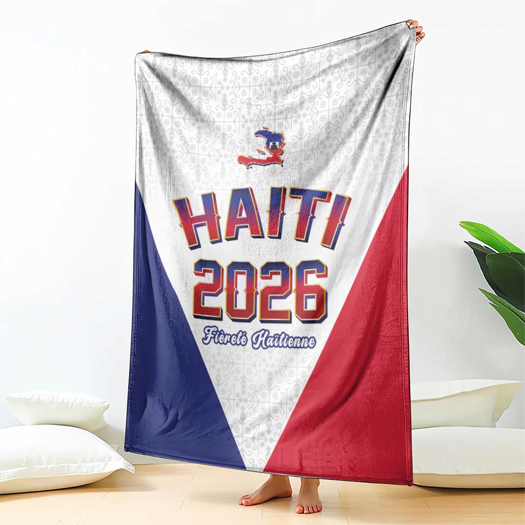 World Football Haiti 2026 Blanket Haiti est de Retour White Voodoo Veve Spirits - Wonder Print Shop