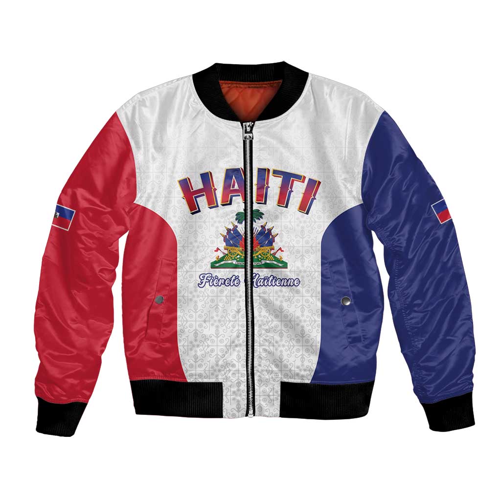 World Football Haiti 2026 Bomber Jacket Haiti est de Retour White Voodoo Veve Spirits - Wonder Print Shop
