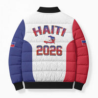 World Football Haiti 2026 Bomber Puffer Jacket Haiti est de Retour White Voodoo Veve Spirits - Wonder Print Shop