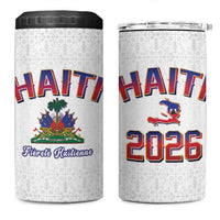 World Football Haiti 2026 4 in 1 Can Cooler Tumbler Haiti est de Retour White Voodoo Veve Spirits - Wonder Print Shop